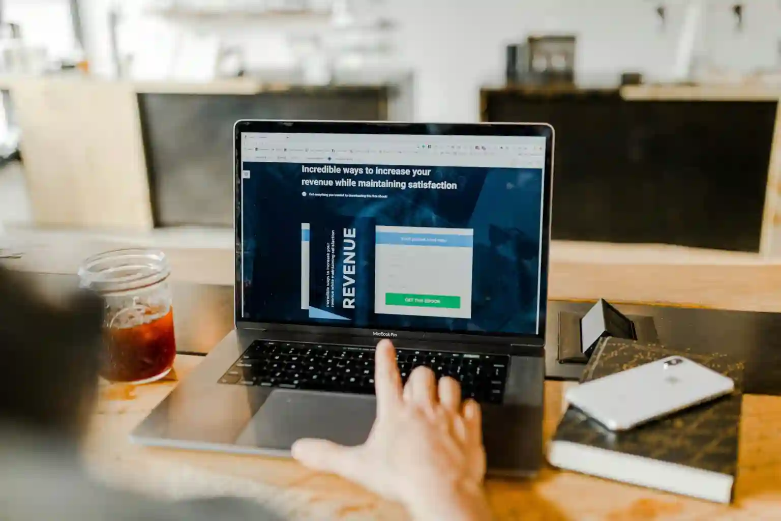 person working on a laptop image